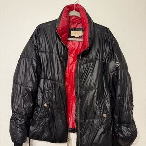 Michael Kors Black and Red Puffer Jacket